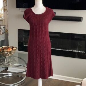 Calvin Klein knit WINE sweater dress